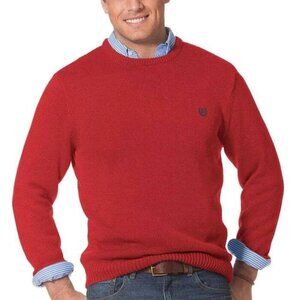 NEW Chaps Men's Classic Fit Crew Neck 100% Cotton Sweater Red Size: S